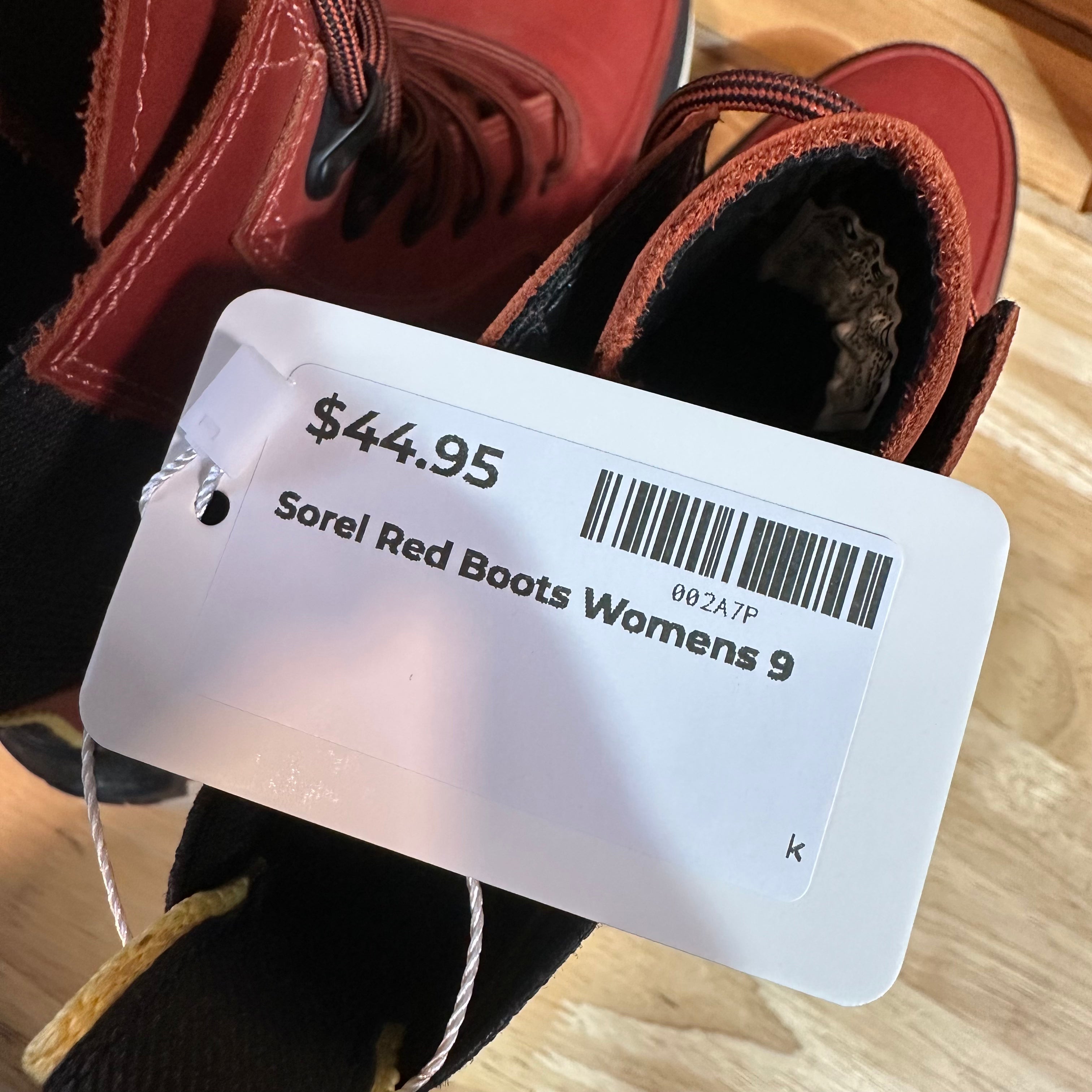 Sorel Red Boots Woman's 9