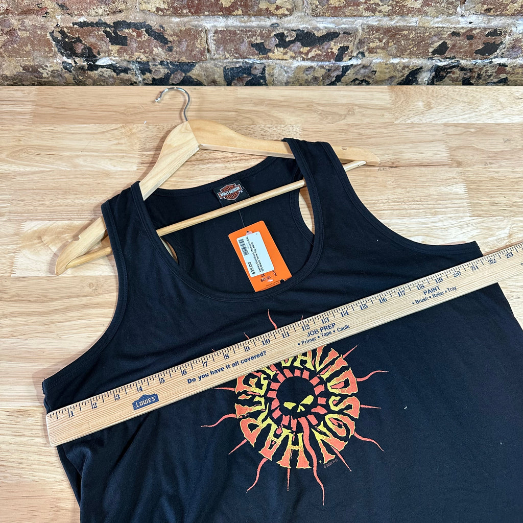 Harley Davidson Women's 2XL Tank Top Black Hall of Fame Ohio Flame NEW