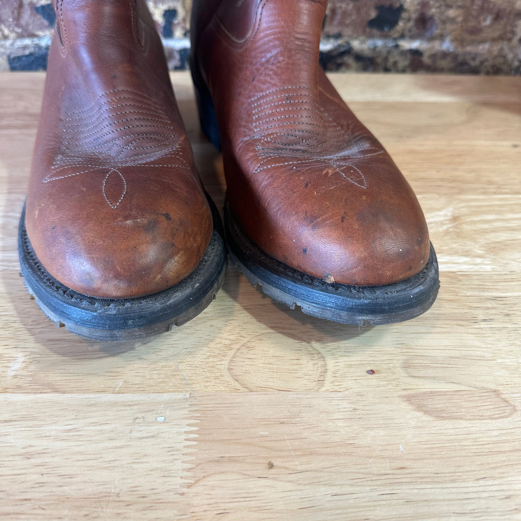 Double H Brown Leather Western Cowboy Boots Mens 9D