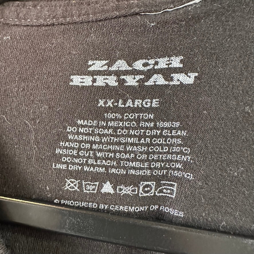 Zach Bryan Men's 2XL S/S Black T-Shirt