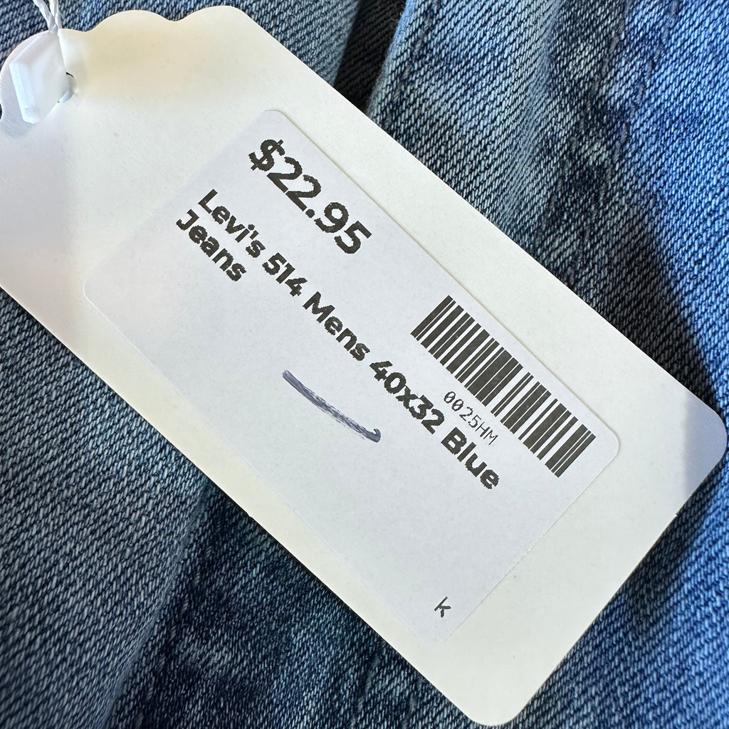 Levis 514 Mens 42x30 Blue Jeans