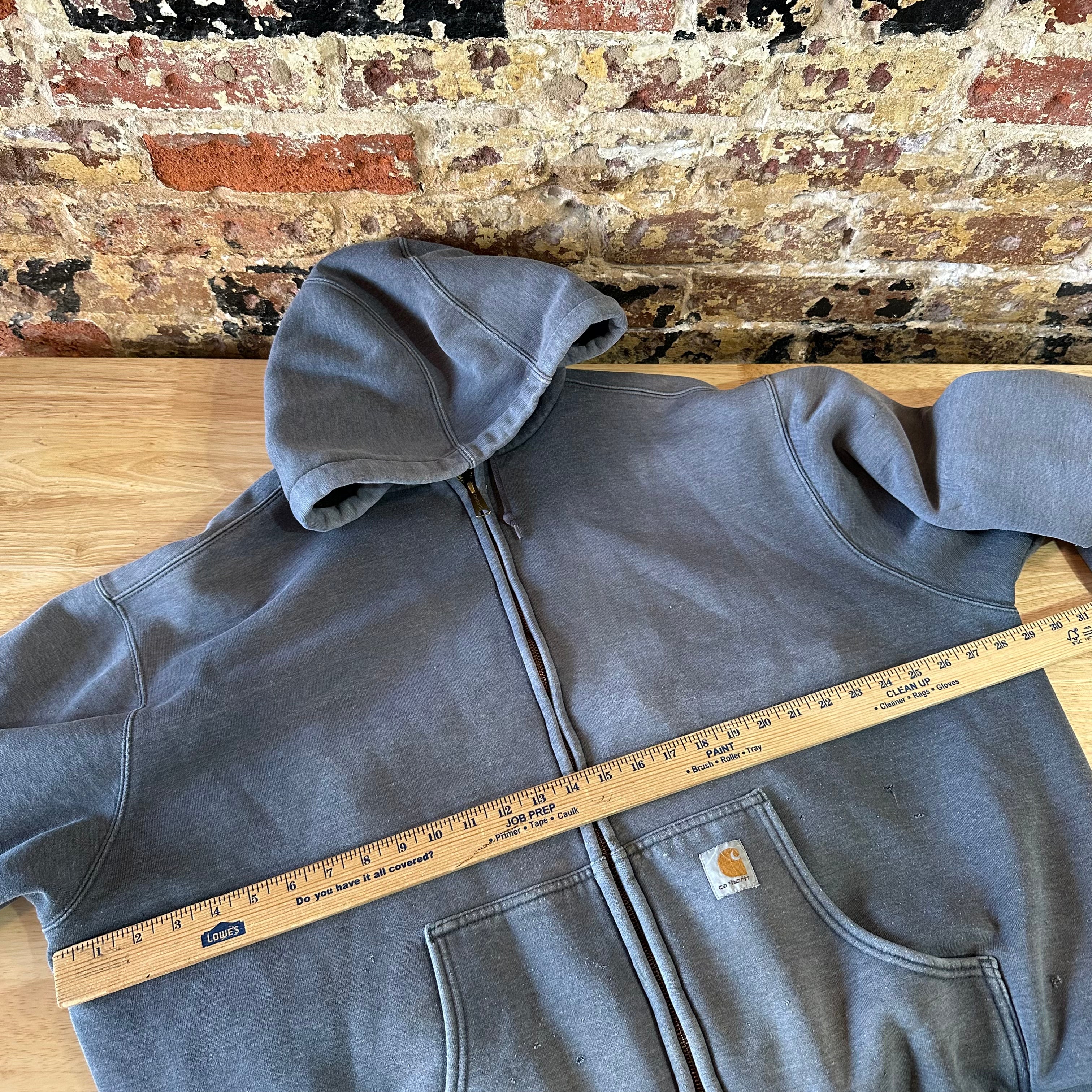 Carhartt J149 CHH Hoodie Full Zip Sweatshirt Gray Mens Size 2XL Heavy Work