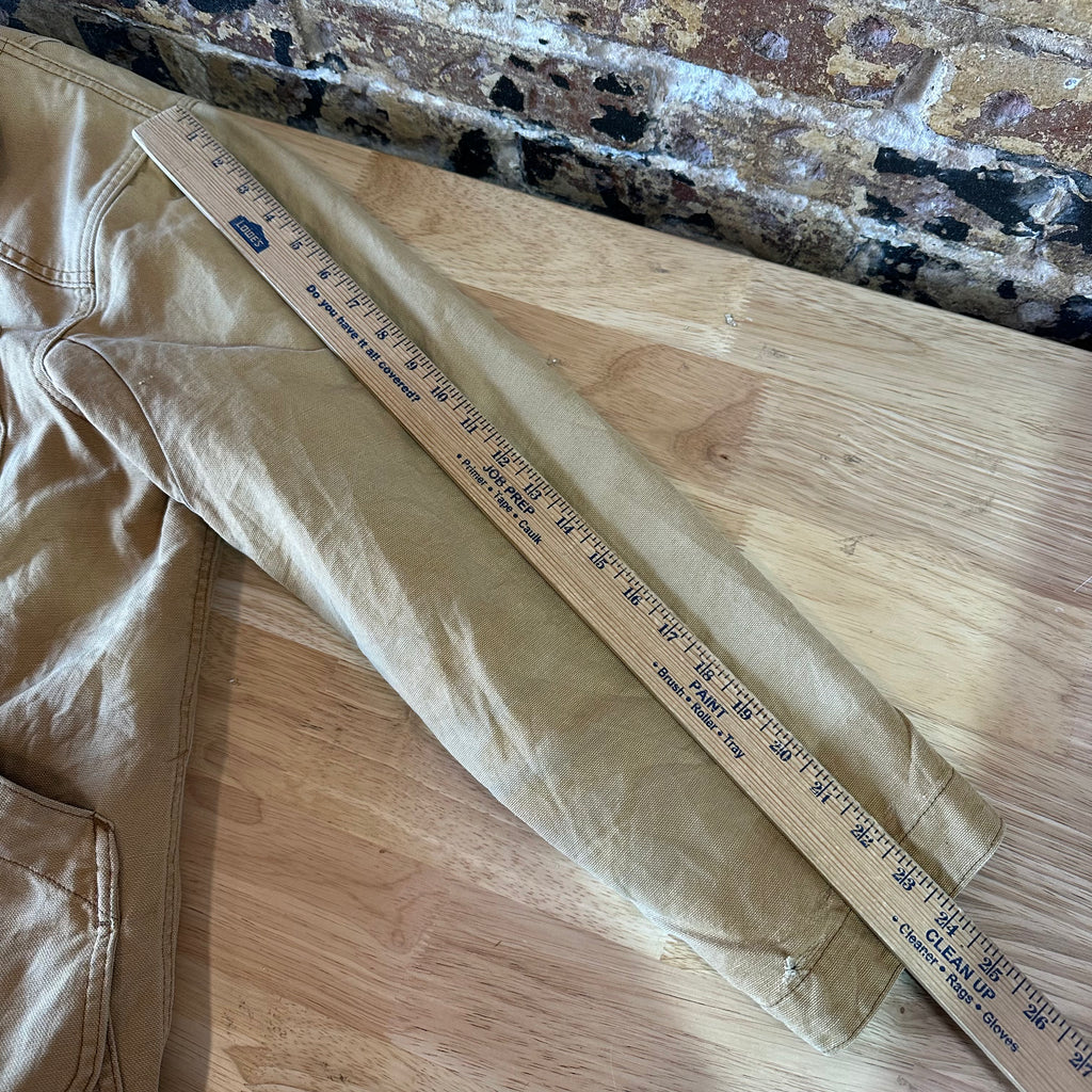 LL Bean Chore Jacket Mens Medium Canvas Barn Coat Lined Corduroy Collar&nbsp;