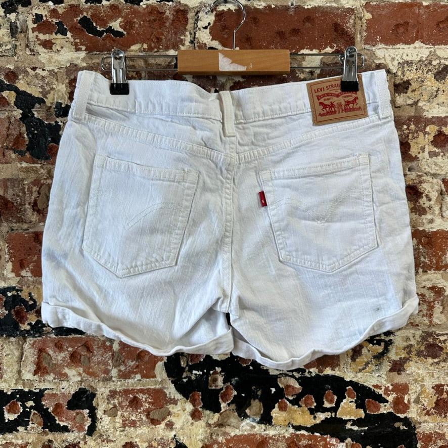 Levi's White Jean Shorts Womens 29