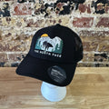 The North Face Mudder Trucker Hat Snapback Black Bear Mountains New