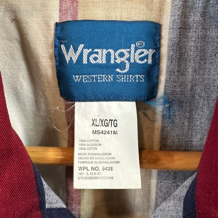 Wrangler Brushpopper Mens XL L/S Button Up