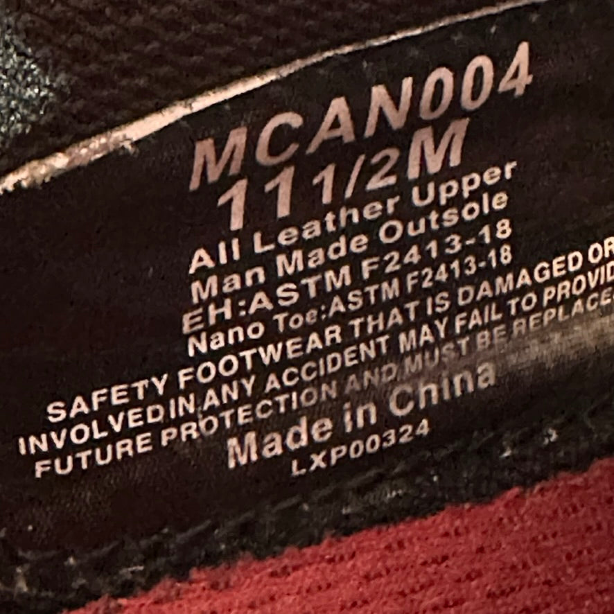 Twisted X Mens 11.5 black Safety shoes