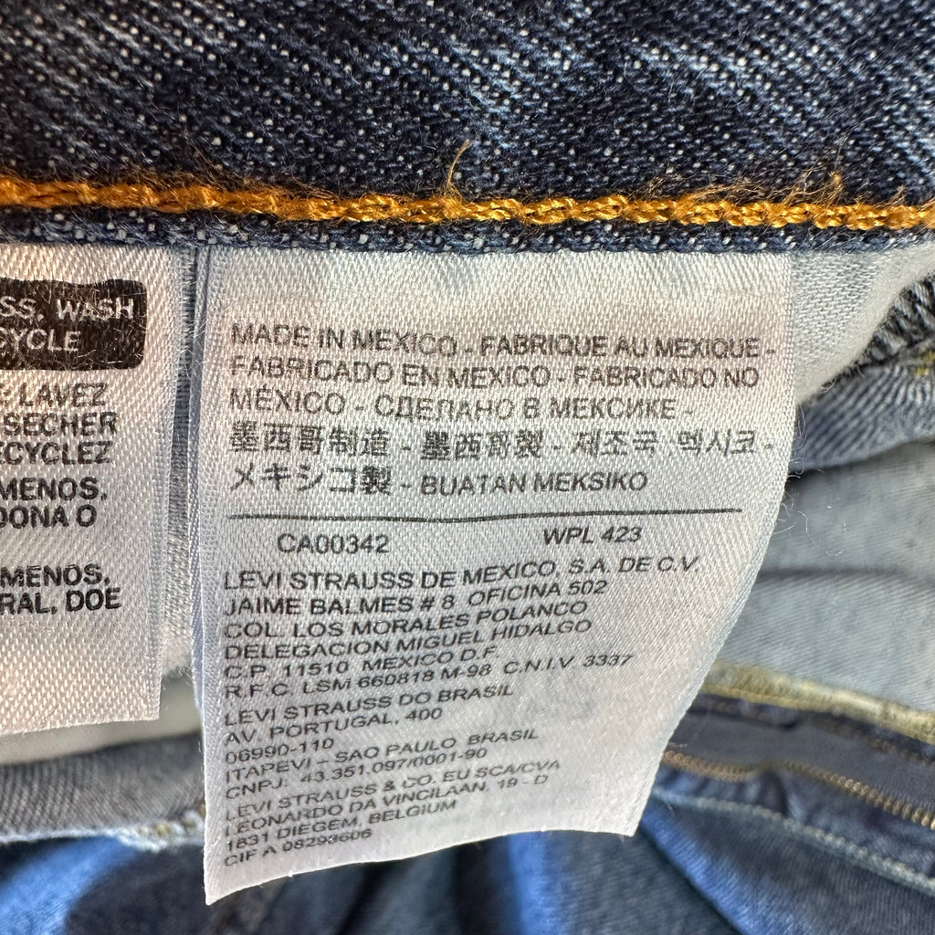 Levis 505 Mens 42x30 Blue Jeans