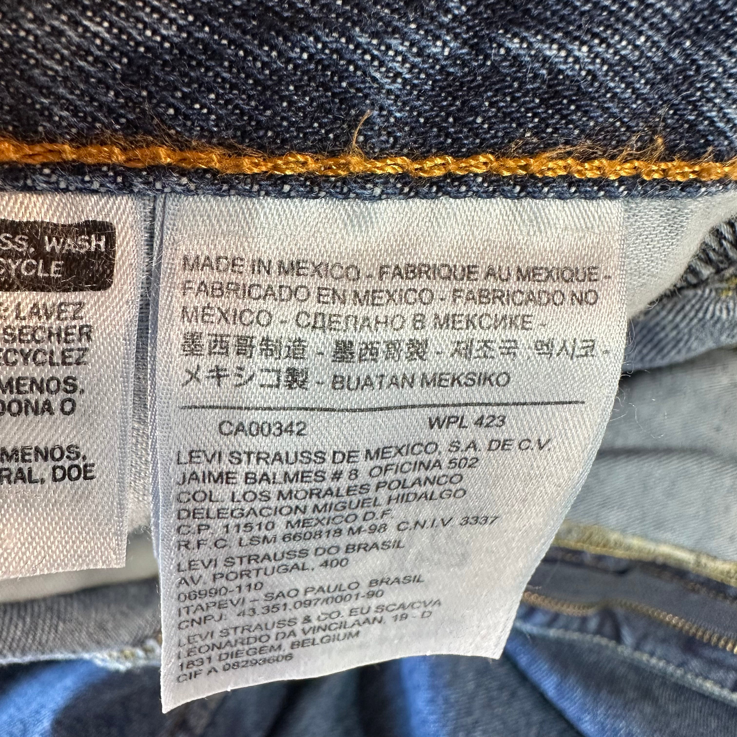 Levis 505 Mens 42x30 Blue Jeans