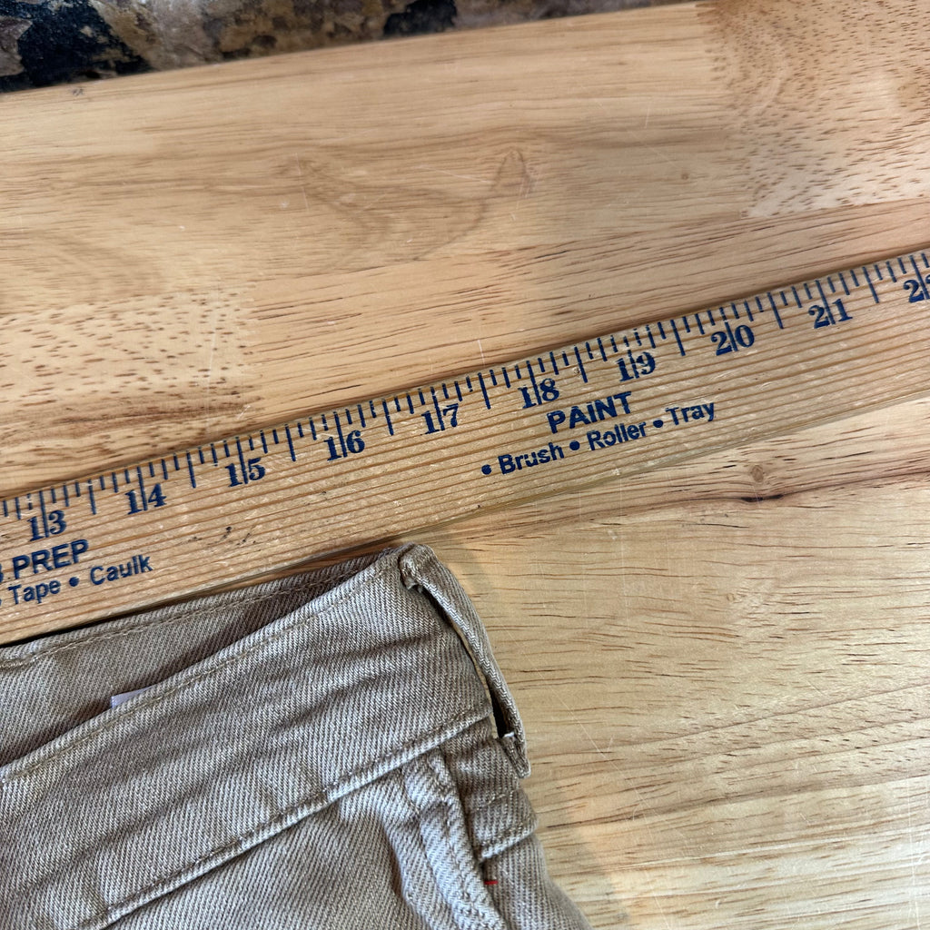 Wrangler Slim Straight Mens 32x34 Tan Jeans