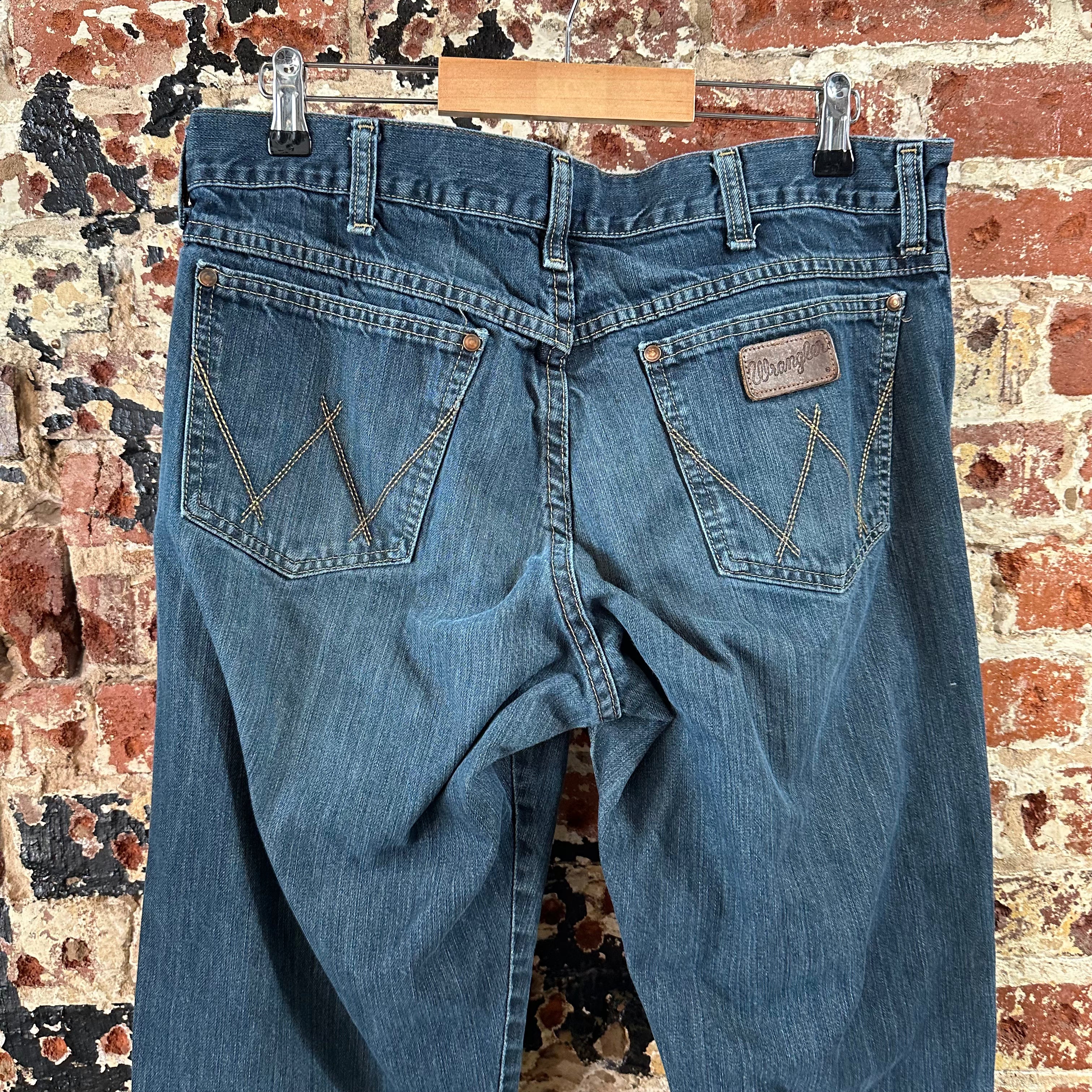 Wrangler Retro Mens 34x30 Blue Jeans