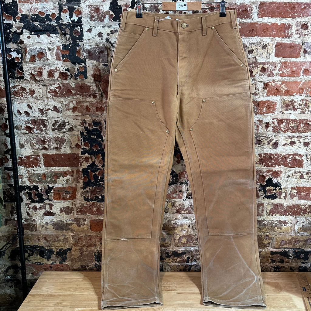 Carhartt B01 BRN Mens 32x34 Double Knee Pants