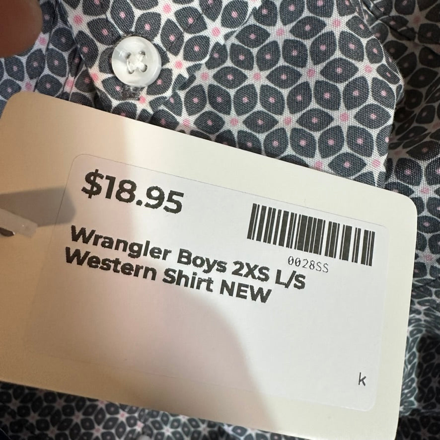Wrangler Western Shirt Youth Boys XXS NEW
