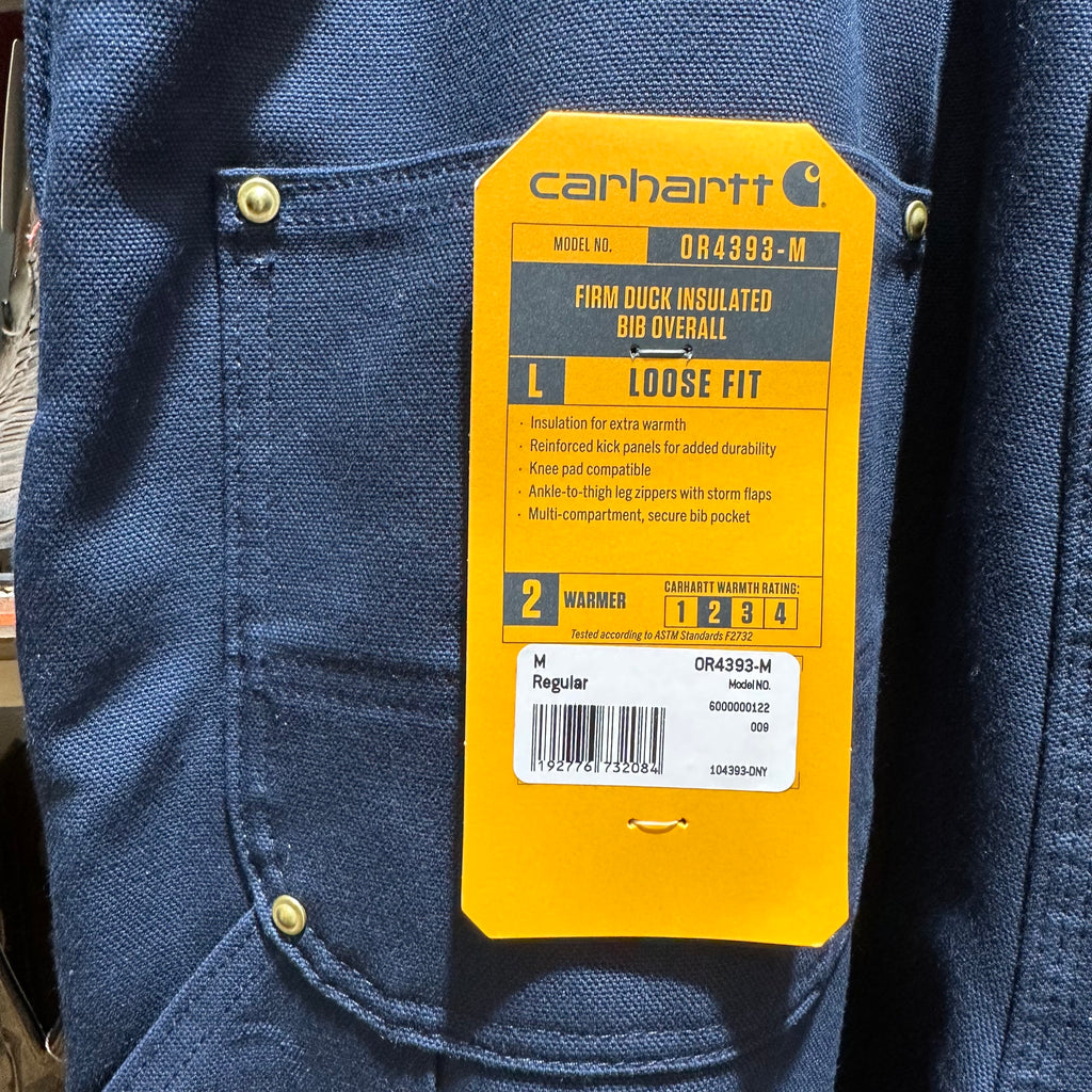 Carhartt Mens Medium Blue Insulated Bibs NEW