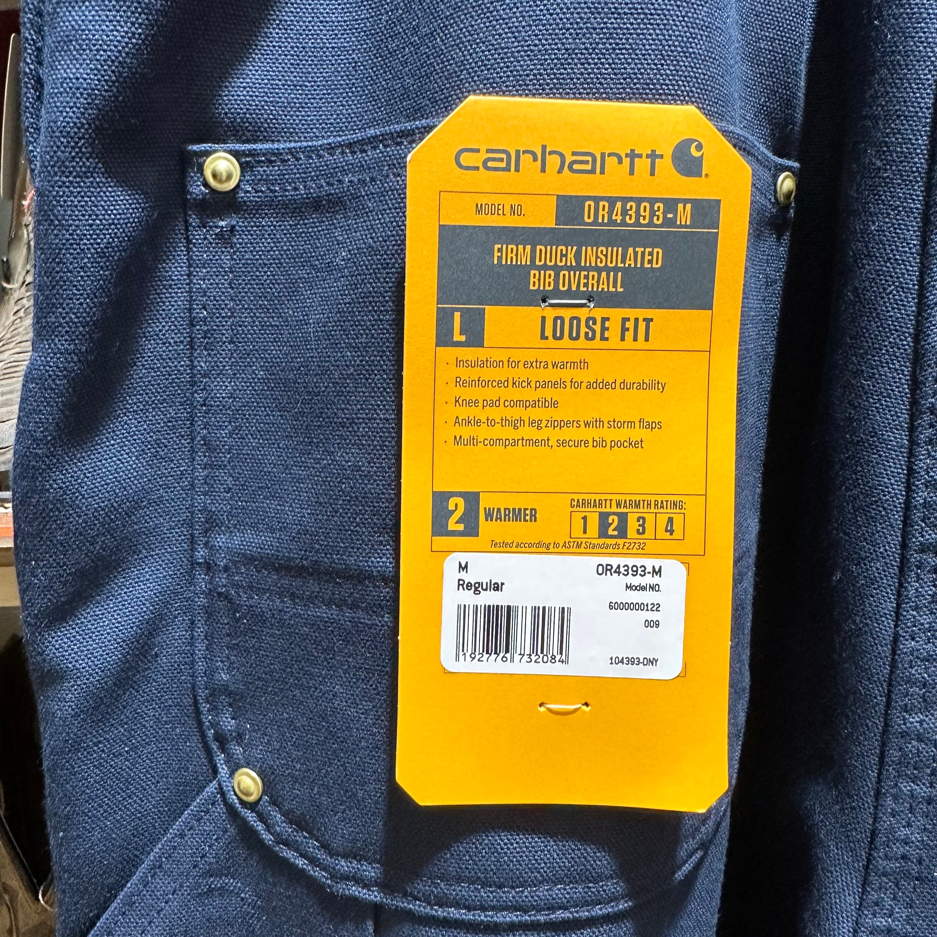 Carhartt Mens Medium Blue Insulated Bibs NEW
