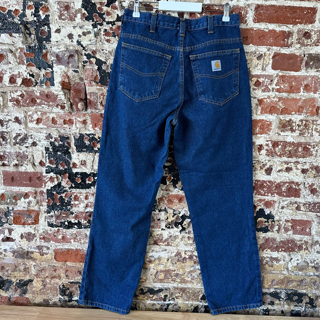 Carhartt Relaxed Fit Jeans Mens 30x30 blue Workwear 381-83 work denim 5 pocket