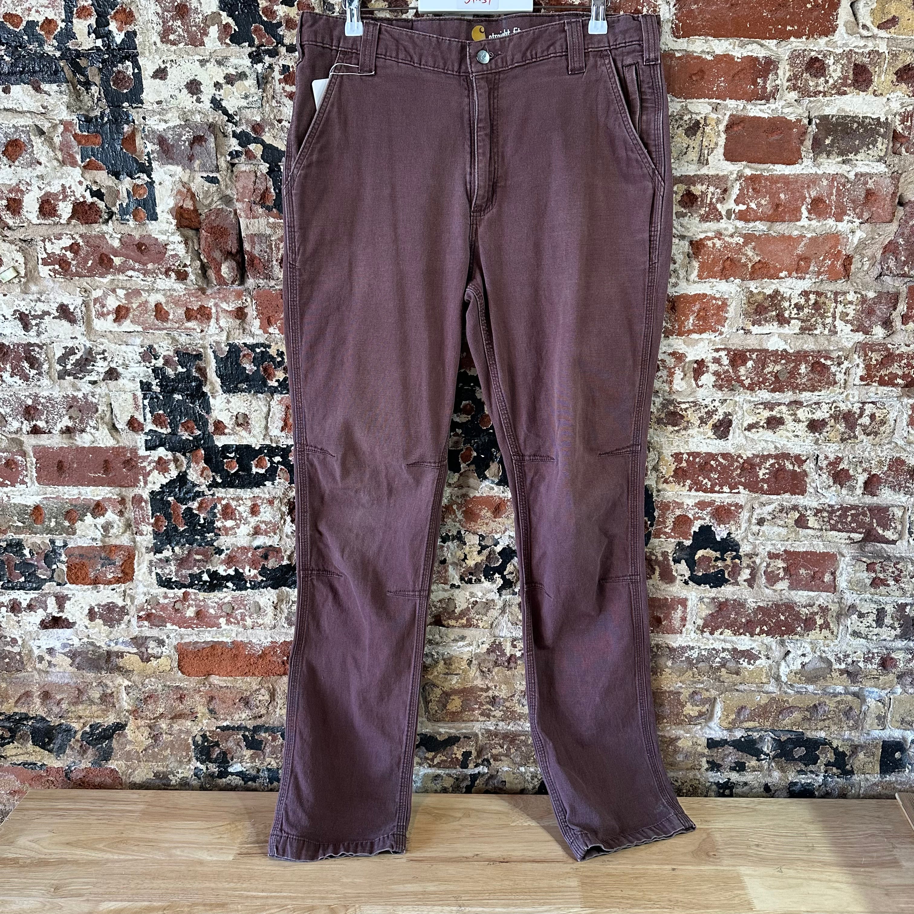 Carhartt Canvas Straight Fit Work Pants Reddish Mens 34x34