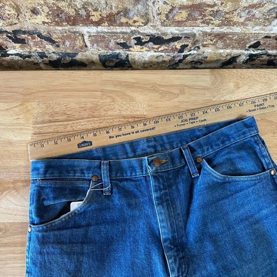Wrangler Blue Jeans 35x34 western rodeo 936pwd cowboy cut slim fit