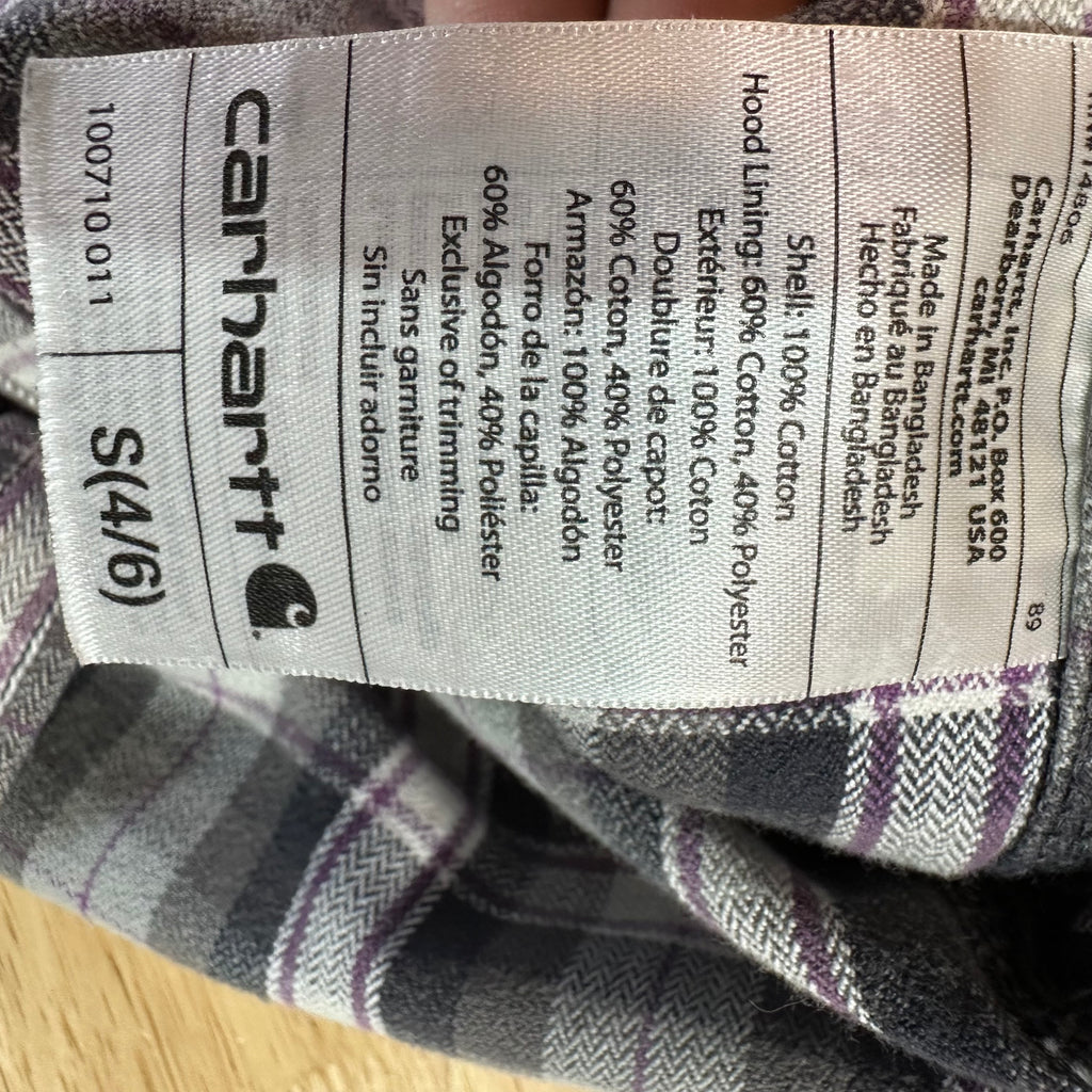 Carhartt Womens Small Button Up Flannel Shirt