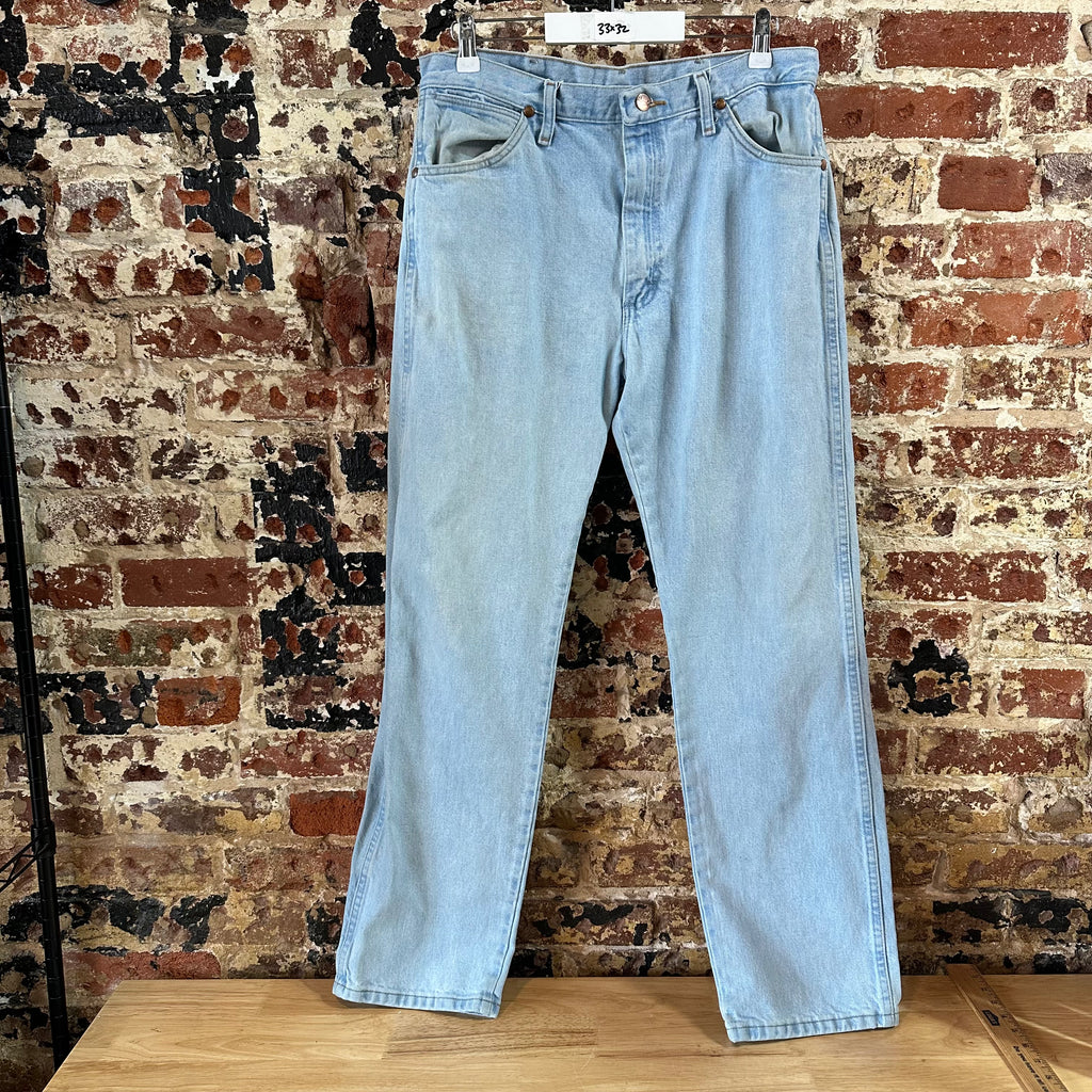 Wrangler Mens 33x32 Light Blue Jeans