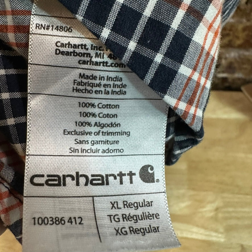 Carhartt Mens XL Short Sleeve Button Up