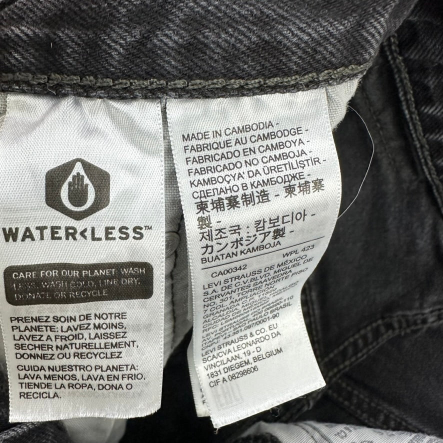 Levi's Cut Off Denim Black Jean Shorts Womens 23 Distressed - 24x2"