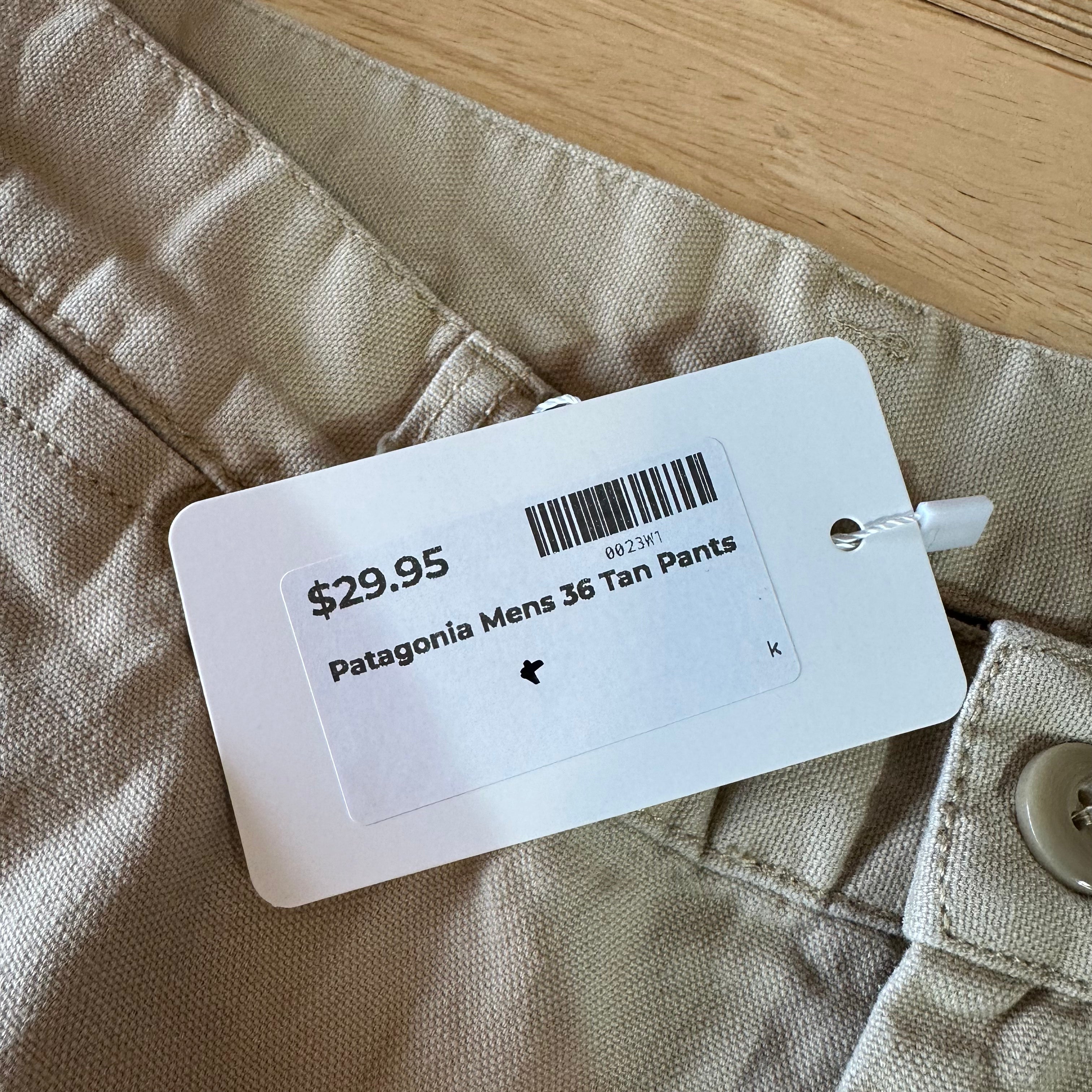 Patagonia Mens tan Pants Mens size 36 Chino Casual (35x32.5)