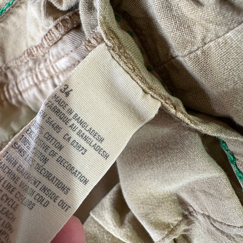 American Eagle Outfitters Classic Cargo Shorts Mens 34 Tan 11" inseam