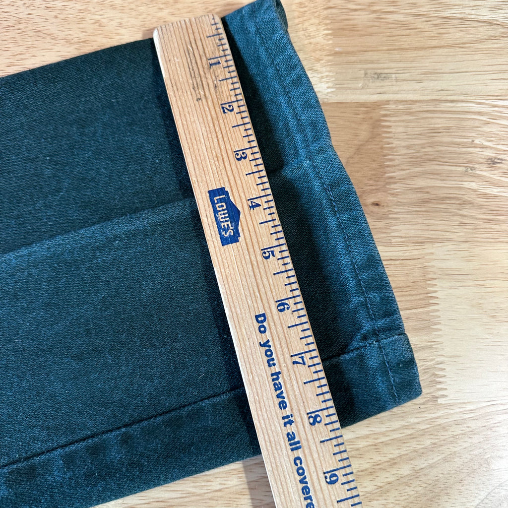 VTG Wrangler Mens Green Denim Pants Sz 34x30 Jeans Straight Leg Made in USA 936