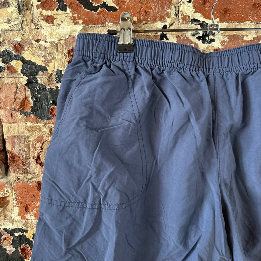 Columbia Camo Large Blue Drawstring w/Pockets Womens Shorts casual 32x4.5"