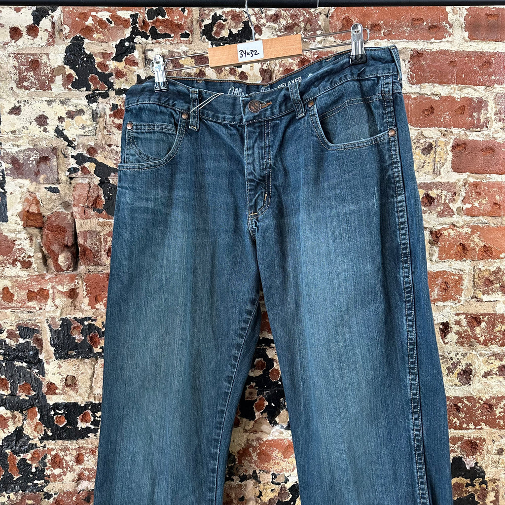 Wrangler Retro Mens 34x30 Blue Jeans
