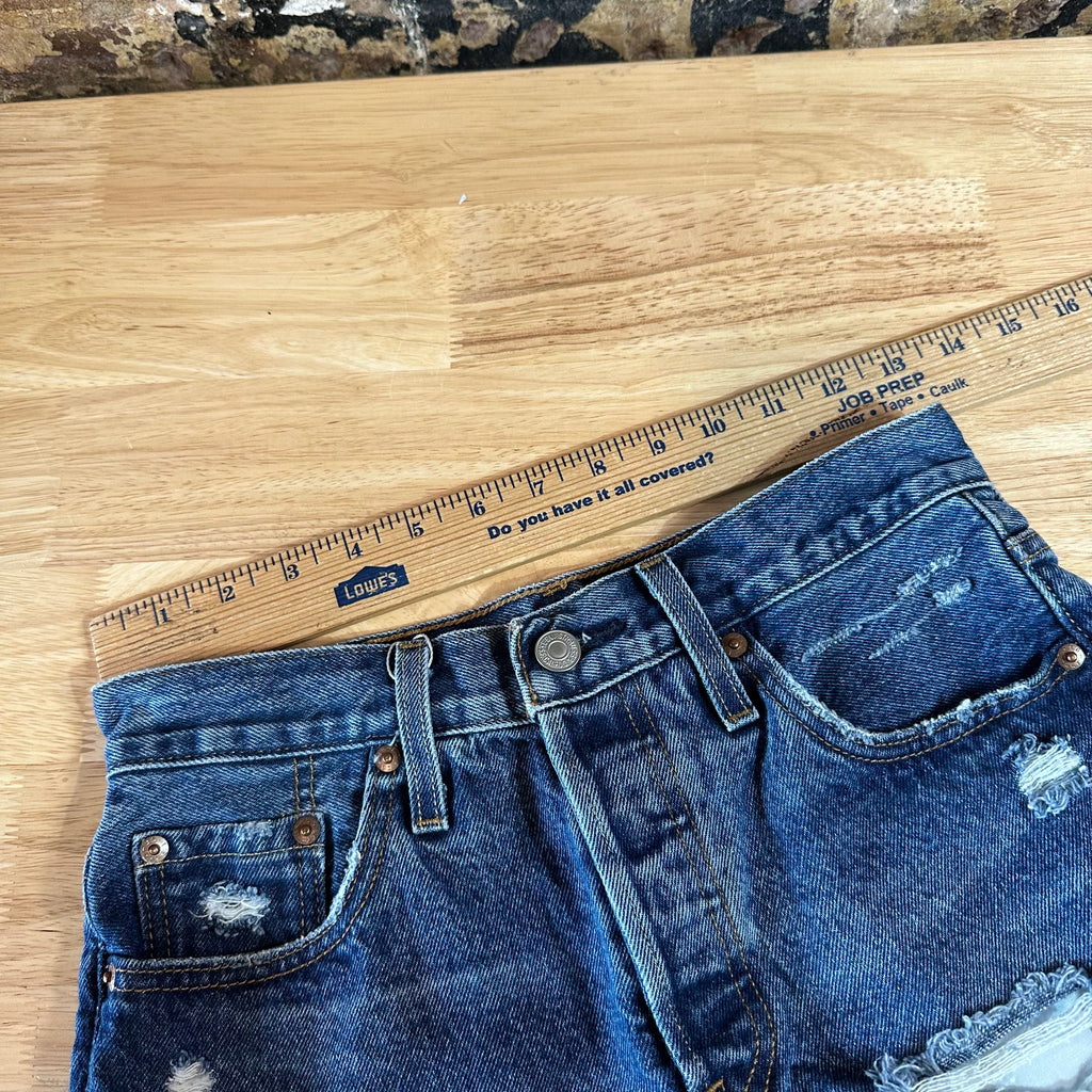 Levi's Cut Off Denim Jean Shorts Womens 27 Distressed - 27x3"