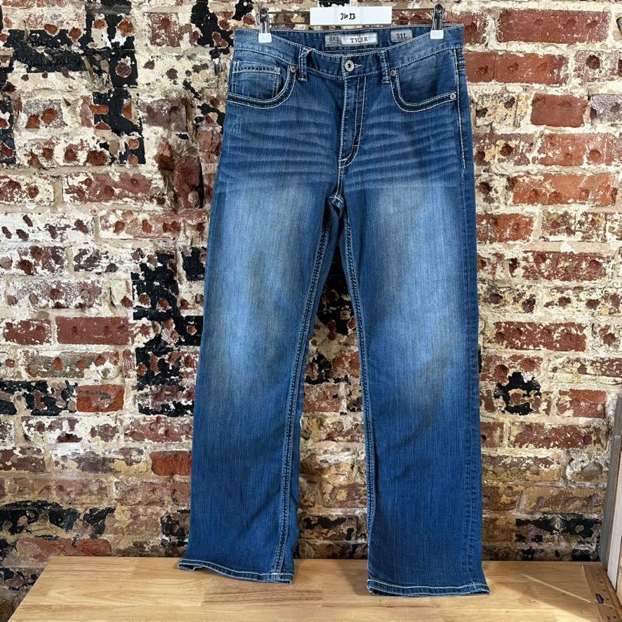 BKE Tyler Mens 31x33 Blue Jeans