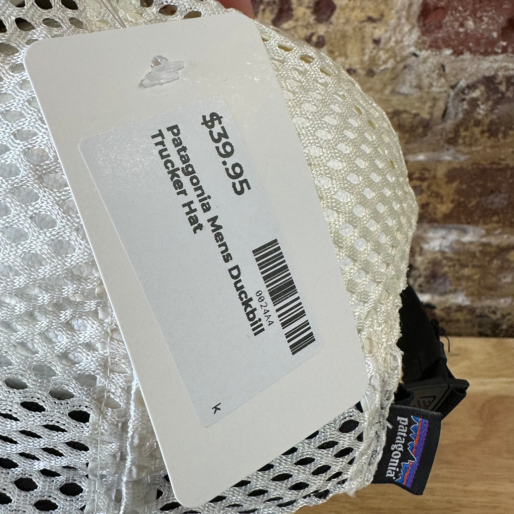 Patagonia Duckbill Black &amp; White Mesh Adjustable Running Hat / Cap