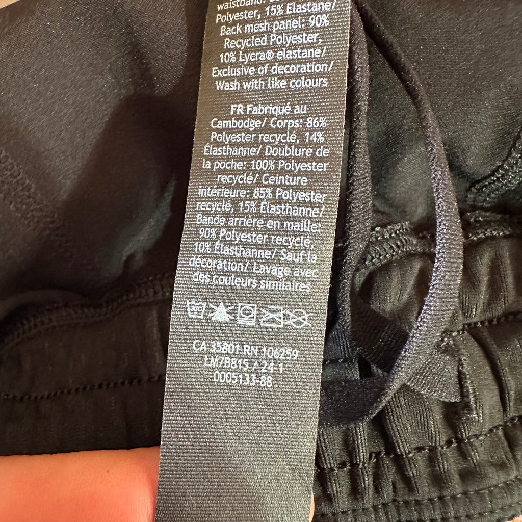 Lululemon Shorts Mens Medium Black Orange Pacebreaker Linerless Chromadrift