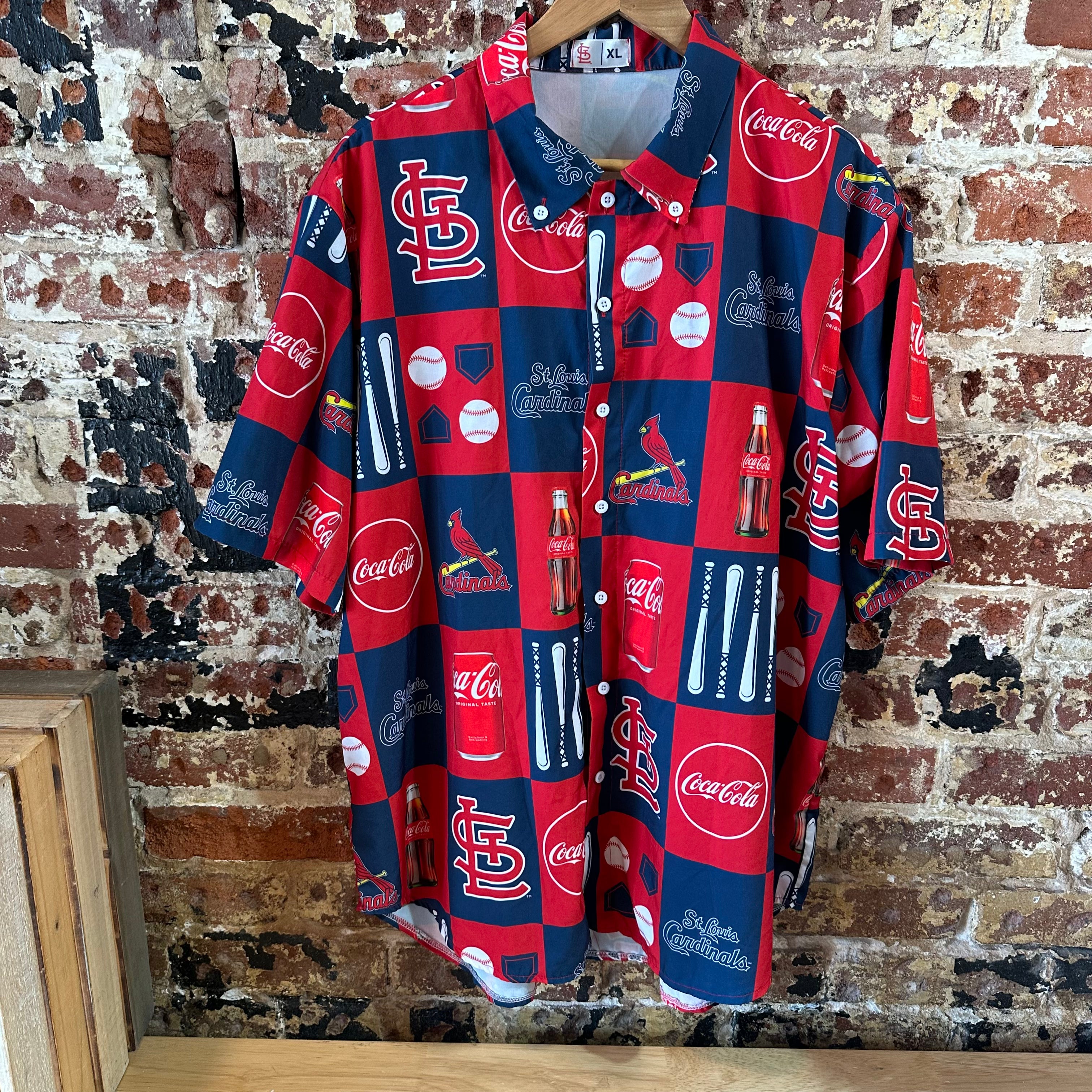 Cardinals Mens XL S/S Button Up