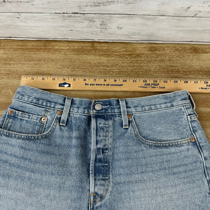 Levi's Cut Off Denim Blue Jean Shorts Womens 31 Distressed - 32x2.5"