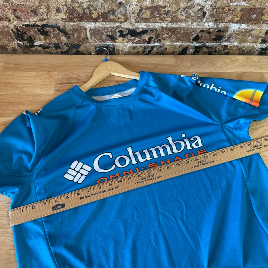 Columbia Mens 2XL Blue Bike Jersey