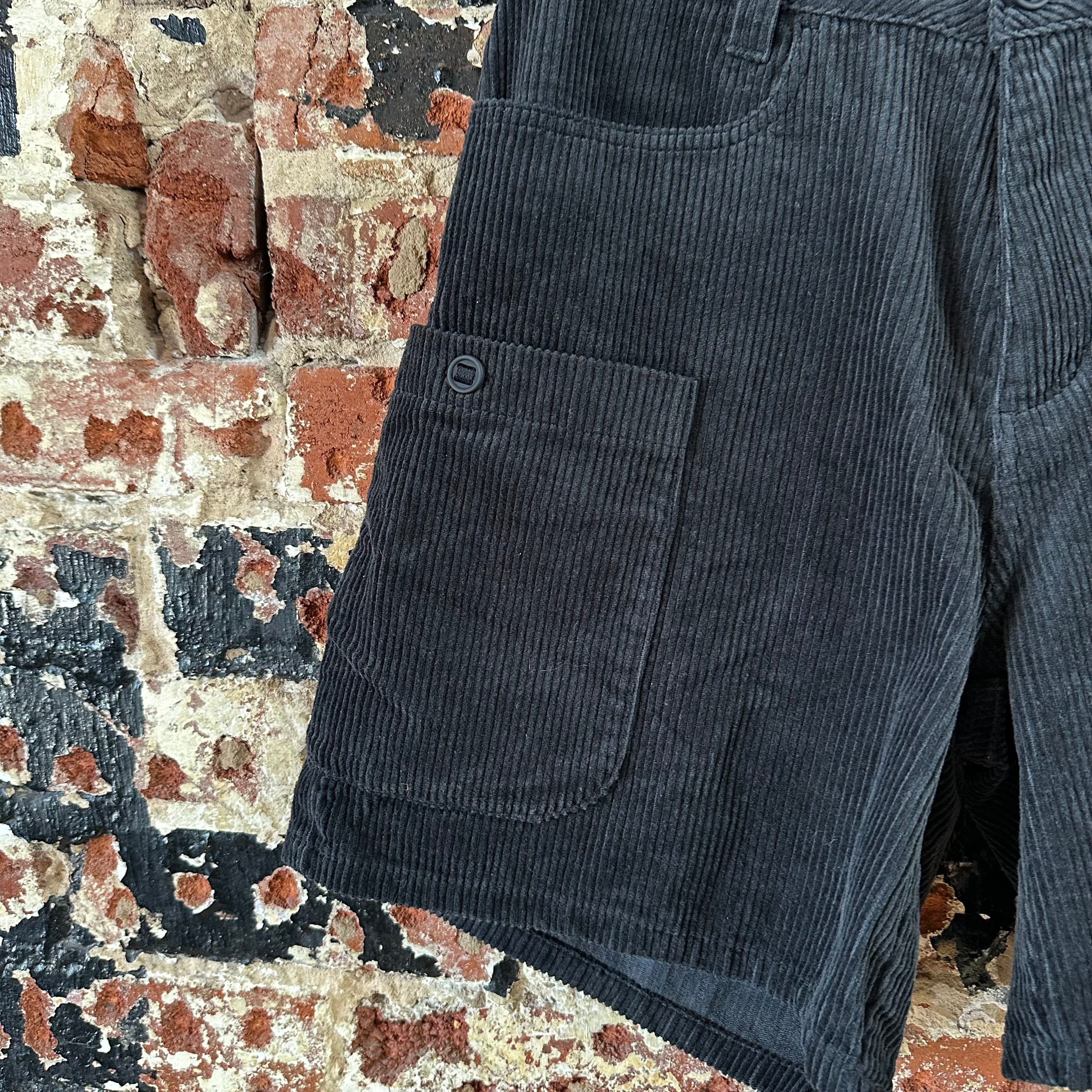 Bearded Goat Mens 28 Black Corduroy Shorts