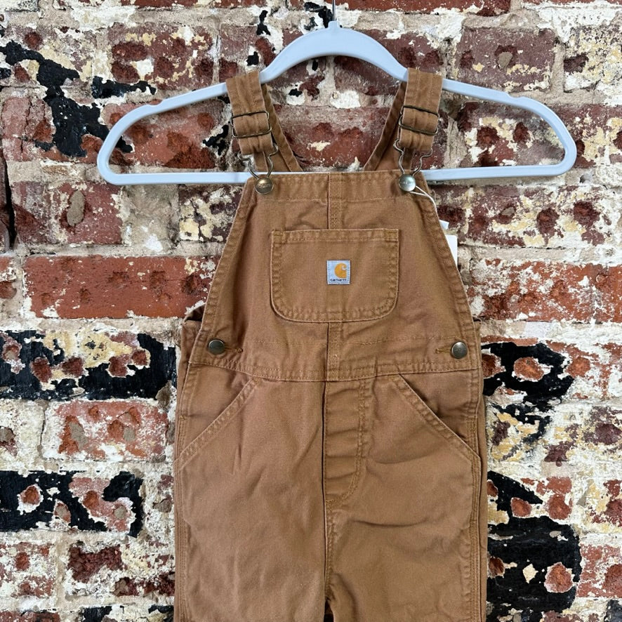 Carhartt Overalls Canvas Brown toddler boys 4T Bibs