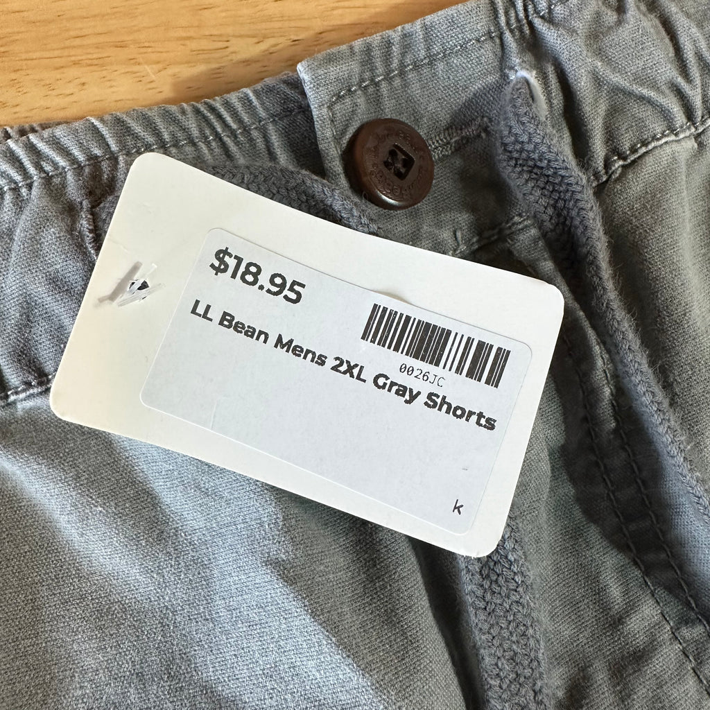 LL Bean Mens 2XL Gray Shorts
