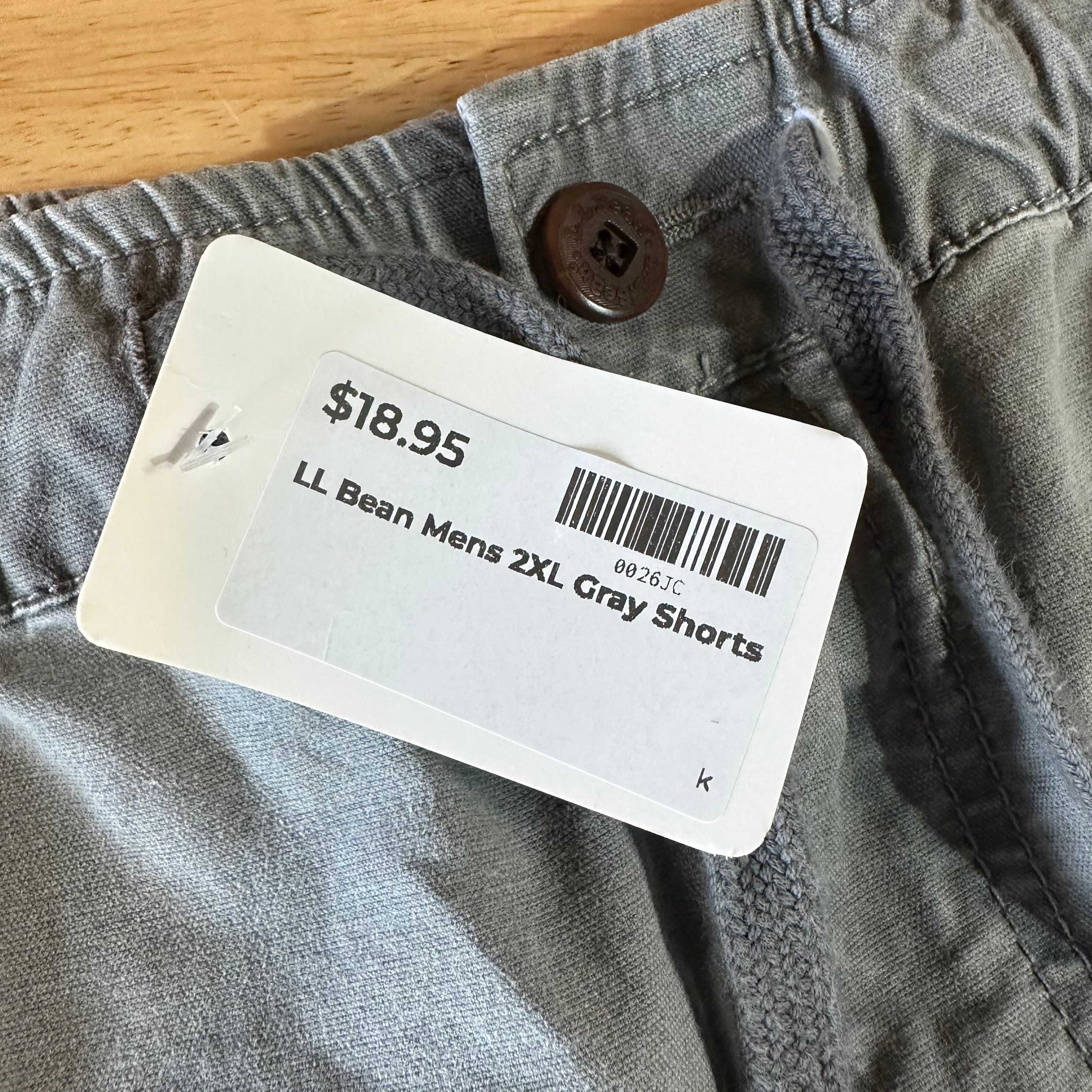 LL Bean Mens 2XL Gray Shorts