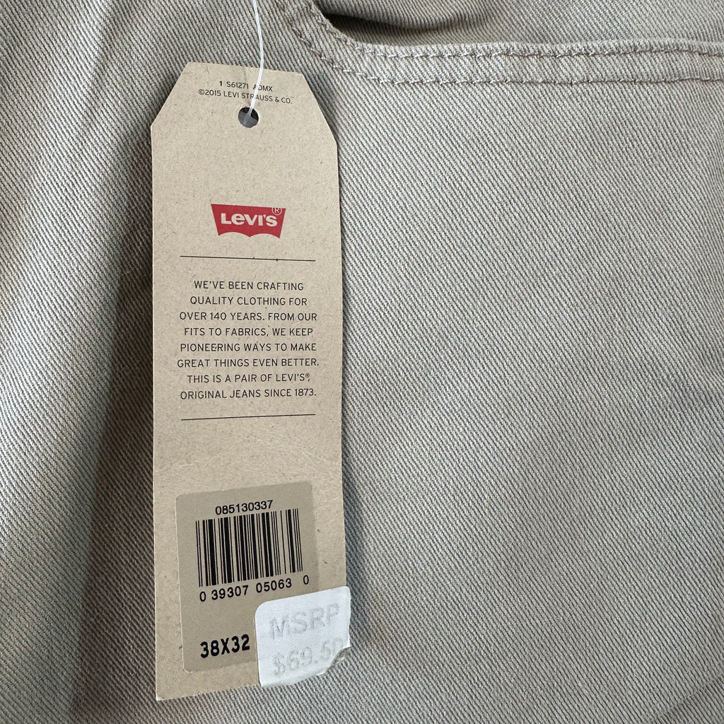 Levis 513 Mens 38x30 Tan Jeans NEW