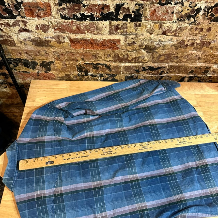 VTG Wrangler Men's Large Blue Western Shirt