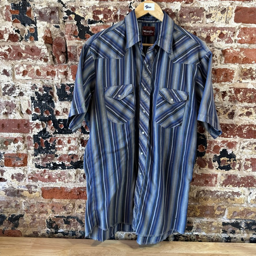 Wrangler Mens Large Tall Button Up