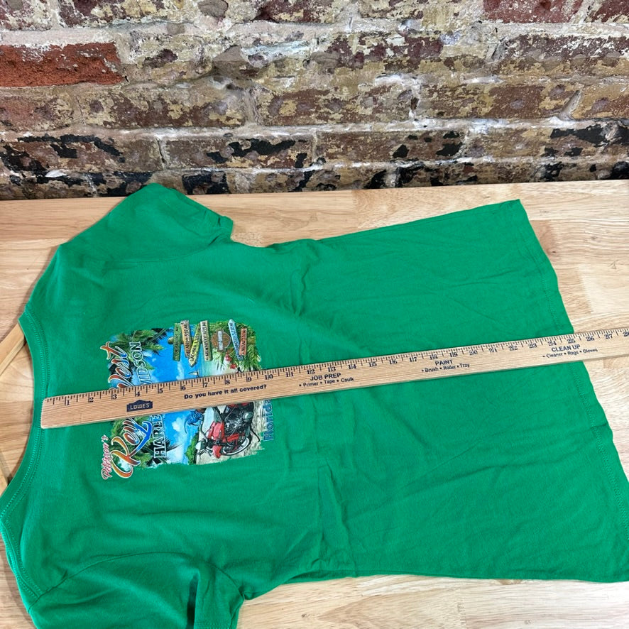 Harley Davidson Women's XL Short Sleeve green T-Shirt V-Neck NEW