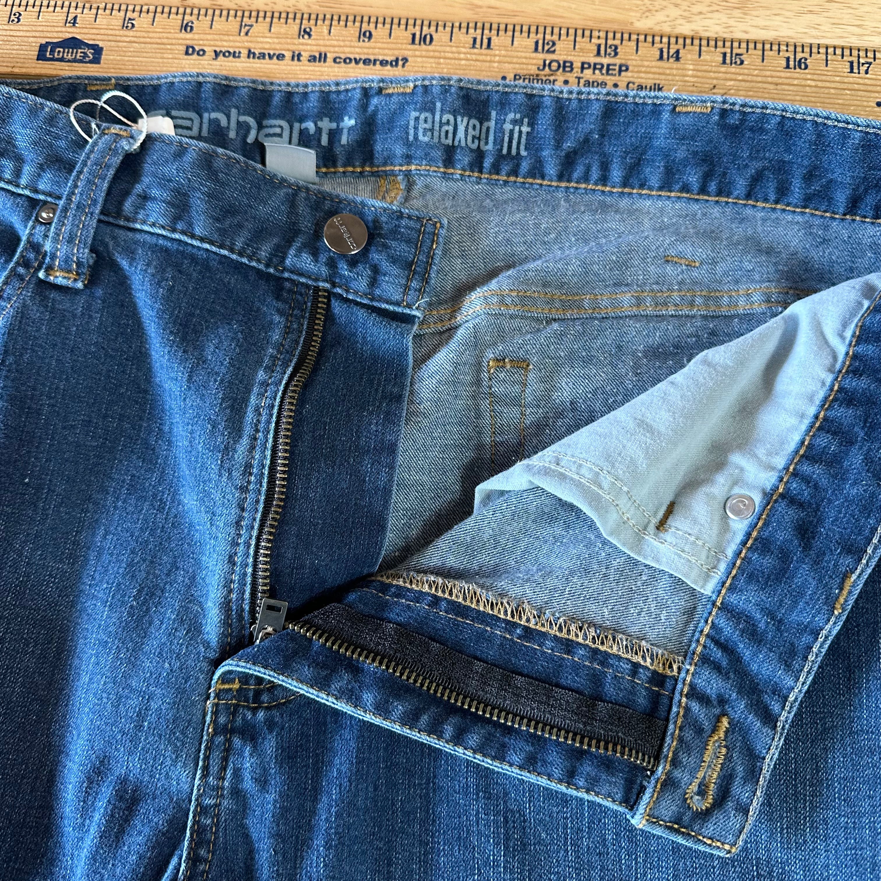 Carhartt Mens 36x32 Blue Jeans