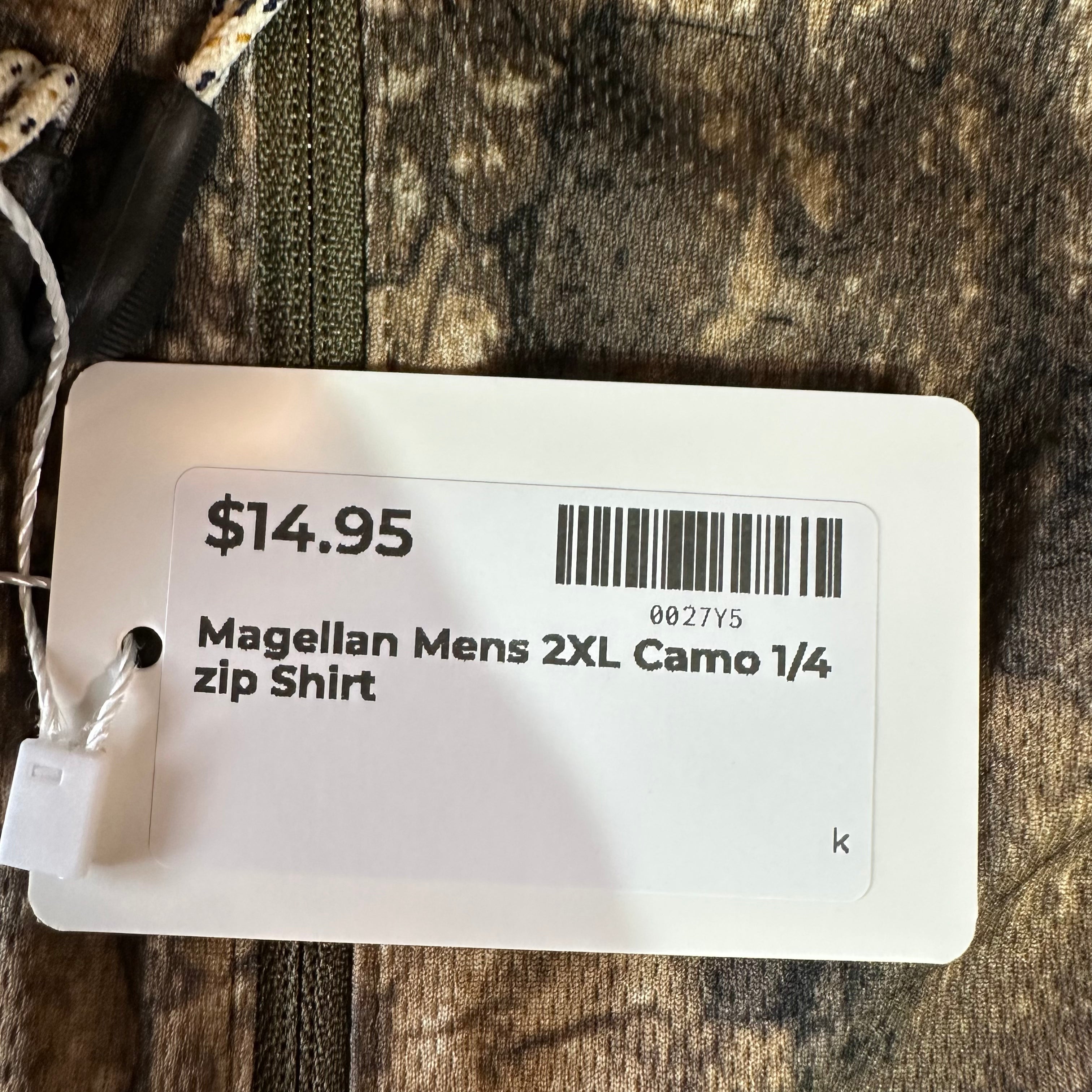 Magellan Men's 2XL L/S Camo 1/4 zip