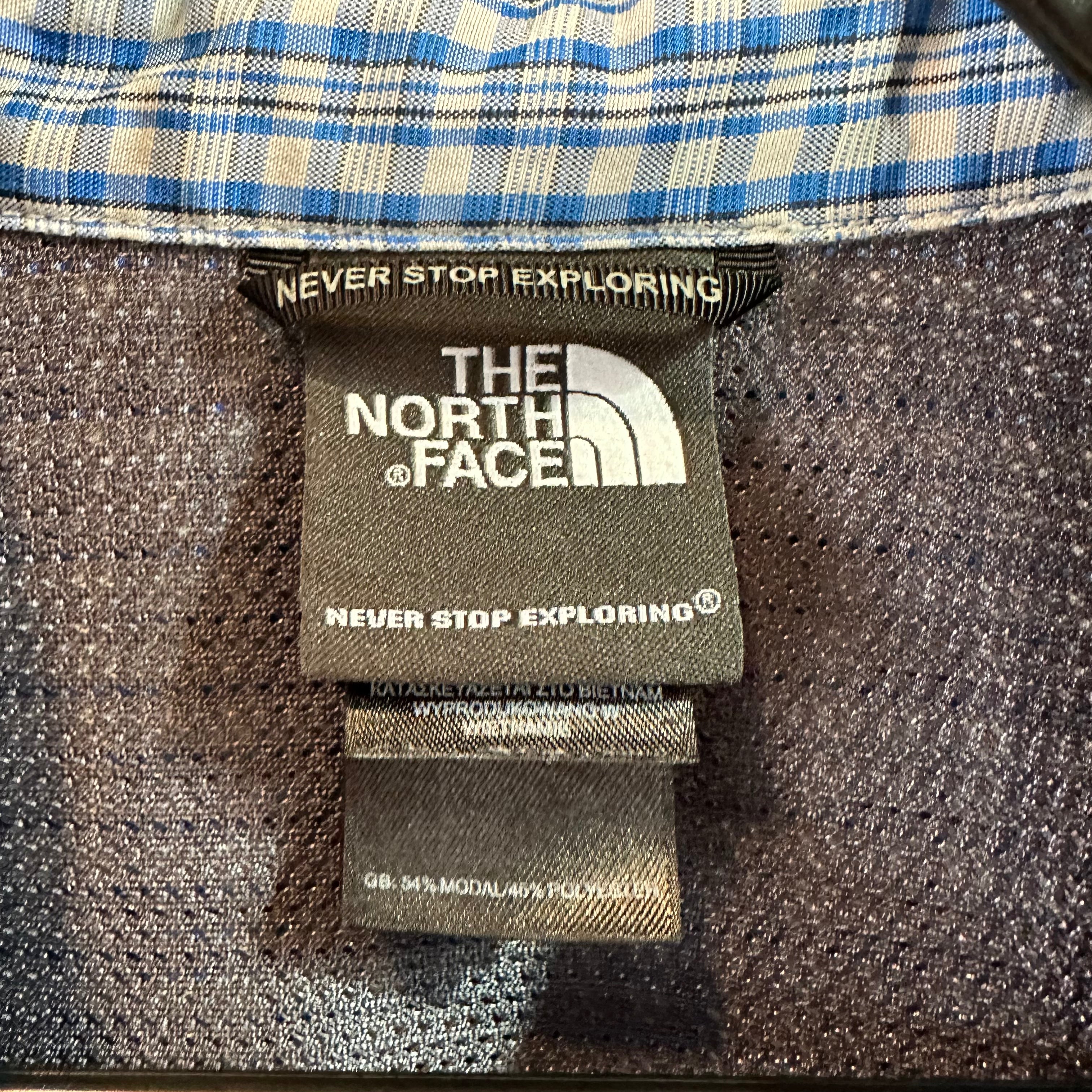 North Face Men's Large Blue Button Shirt