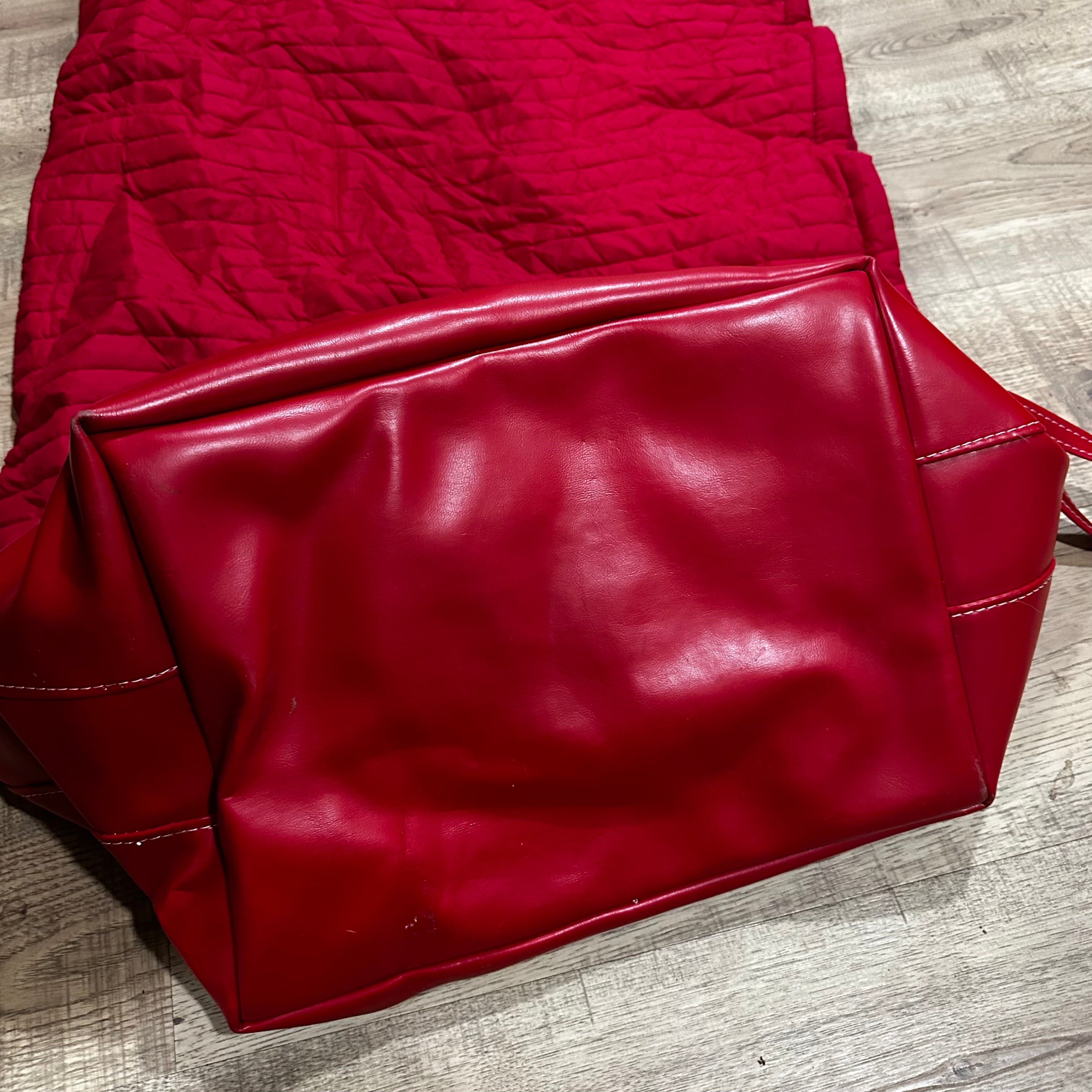 RARE 80s Vintage Nebraska Go Big Red Warm Bag game day Carry in the bag